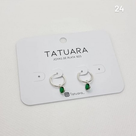 Argollas circular verde