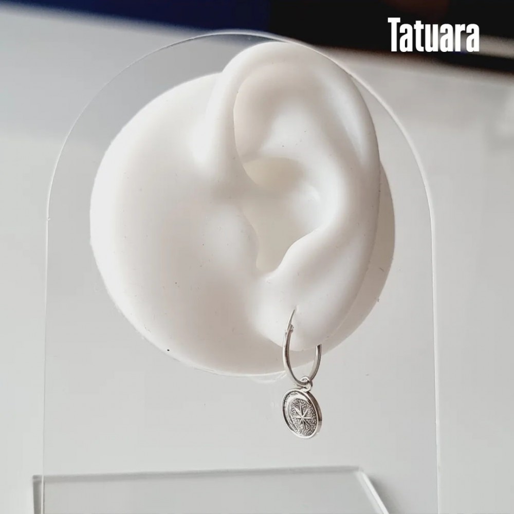 Argollas luna y estrella 14mm